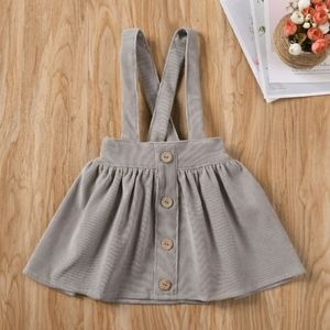 GIRLS grey Corduroy Dress size 12 month-3t
